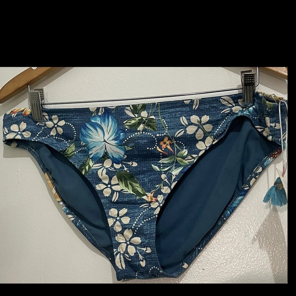 Johnny Was Women's Size XXL Blue Ciaga Hipster Bikini Bottom Swimwear  NWT